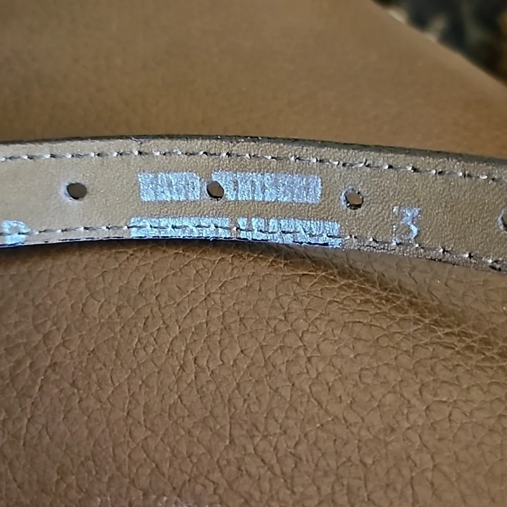 TEXAS LEATHER MFG Black Concho Western Leather Dog Collar NWOT